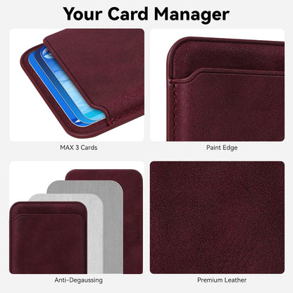 Magnetic Wallet Cell Phone Card Holder for Phone Case with Mag-Safe