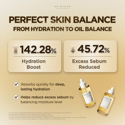 SKIN1004 [Hudson's Pick] Madagascar Centella Ampoule, Korean Face Serum with Centella Asiatica for Hydrating & Moisturizing, Soothing Facial Serum for Skin Balance, Korean Skin Care, 1.85 fl.oz, 55ml