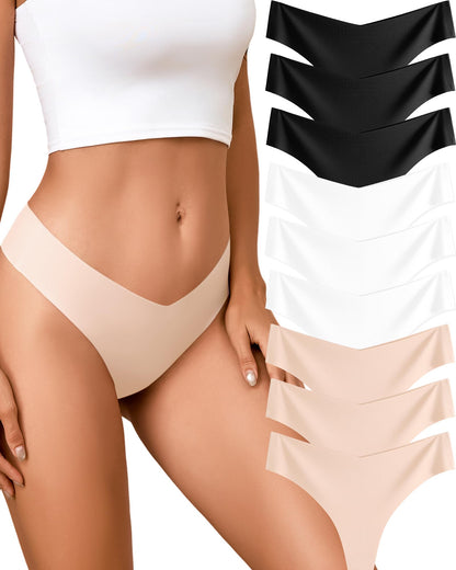 Take Talk Underwear Womens 9 Pack Seamless Thongs No Show Workout Panties
