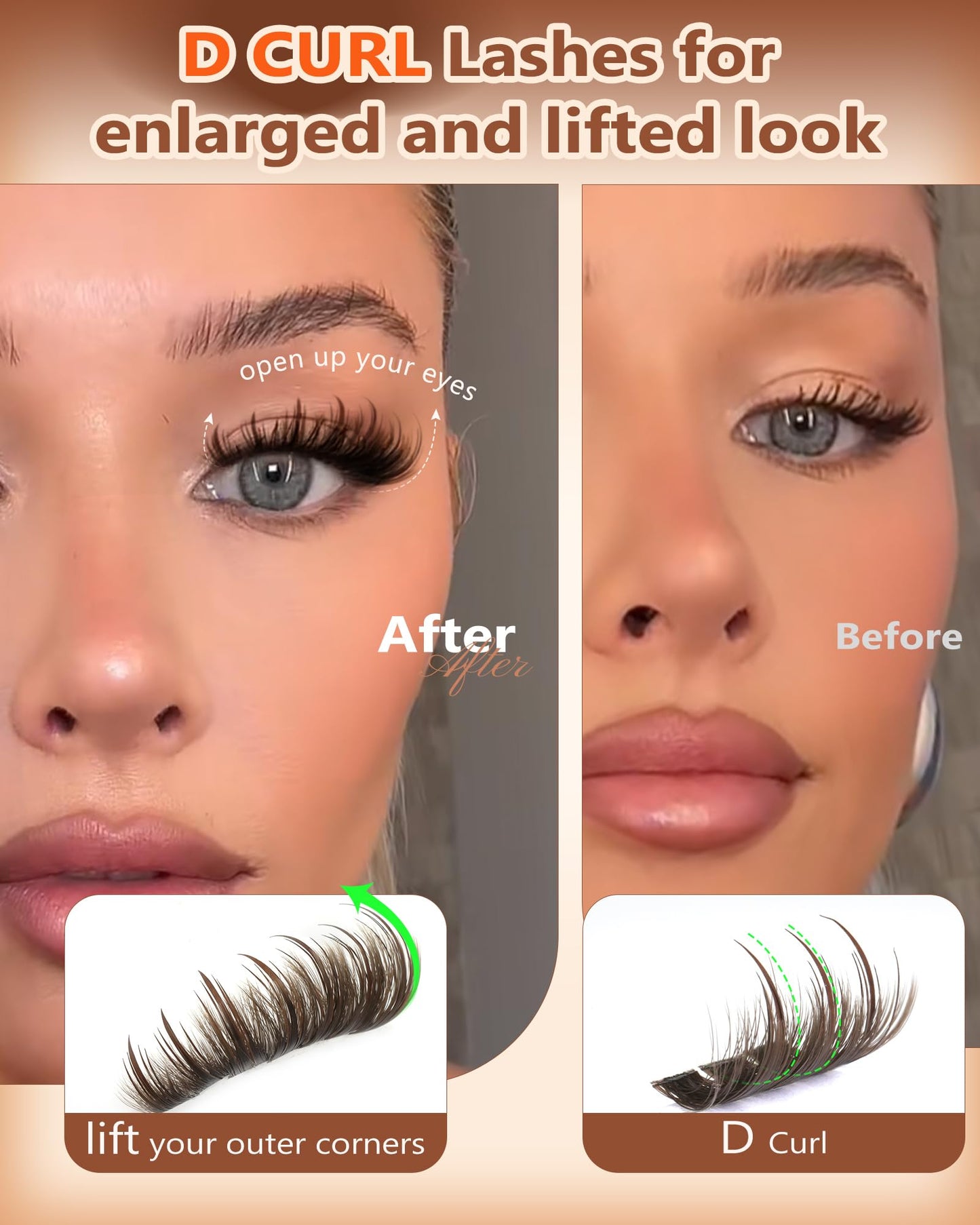 Goddvenus Pre-made Spikes Lash Clusters Wispy Manga Eyelash Clusters