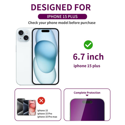 2 Pack Privacy Screen Protector for iPhone 17 Pro Max Tempered Glass 6.9'' Private Saver Anti-Spy Eye Protection Anti-Scratch Full Coverage No Bubble