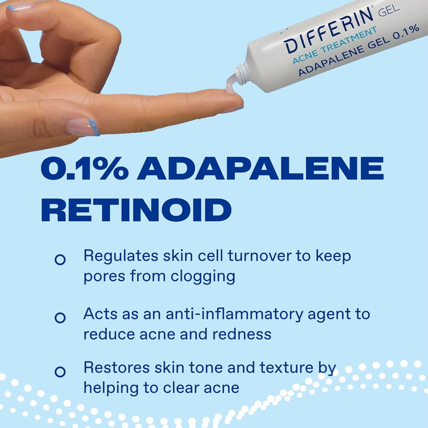 Differin Acne Retinoid Treatment Gel, 0.1% Adapalene, 45g Pump