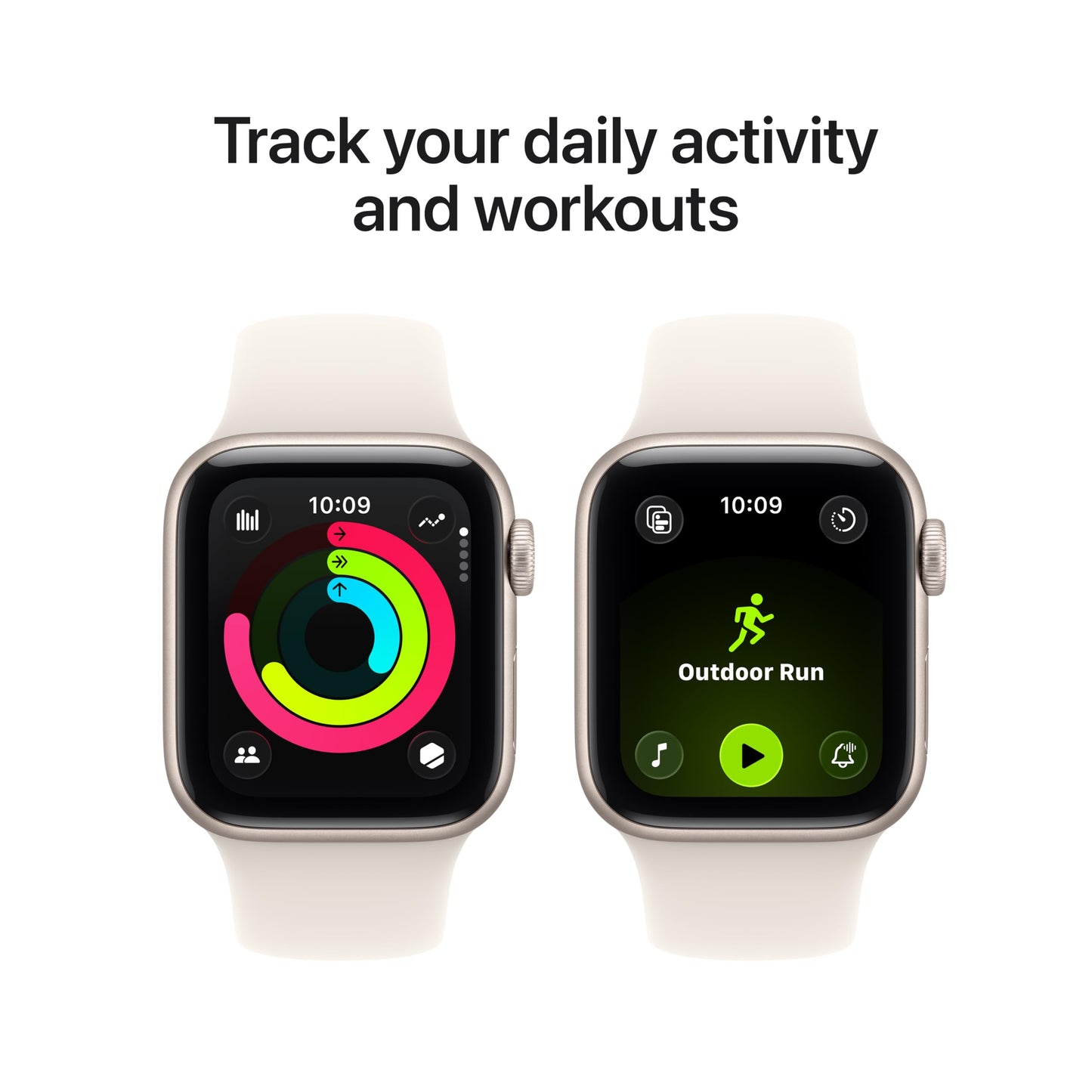 Apple Watch SE 3 [GPS 44mm] Smartwatch with Midnight Aluminum Case with Midnight Sport Band - M/L. Fitness and Sleep Trackers, Heart Rate Monitor, Always-On Display, Water Resistant