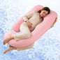 ALLOPERA Pregnancy Pillow, Full Body Maternity Pillow 57 inch, with Removable Washable Cover - Sleep Support for Legs, Back, Neck, Shoulder, HIPS, Belly, Velvet Cover-Grey-Dark Blue