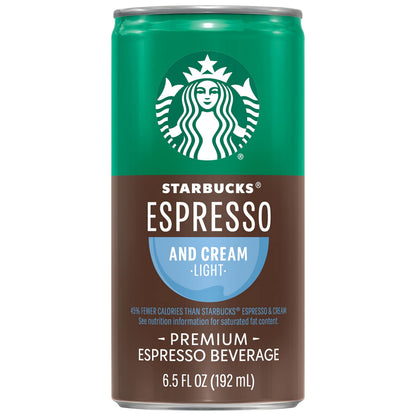 Starbucks Espresso & Cream, 6.5 Fl Oz Cans (Pack of 12)