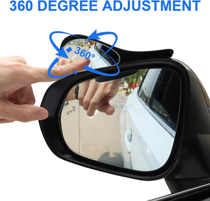 LivTee Blind Spot Car Mirror, HD Glass Frameless Convex Side Mirror Blindspot, Wide Angle Rear View Mirrors for SUVs, Trucks and RVs - Car Accessories
