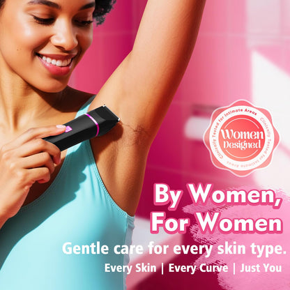 Risina 2-in-1 Bikini Trimmer for Women, Women's Electric Razor, Face Shaver