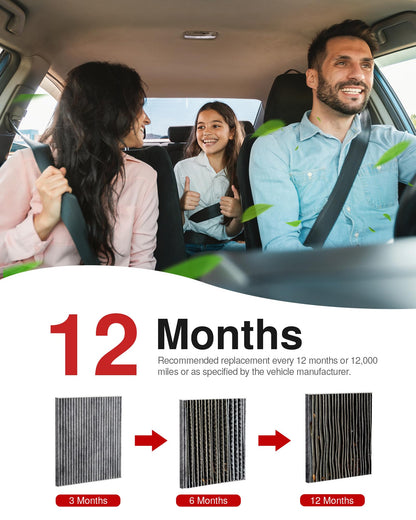 Puroma Cabin Air Filter Activated Carbon for CF11920 CP920 6043C Ford C-Max