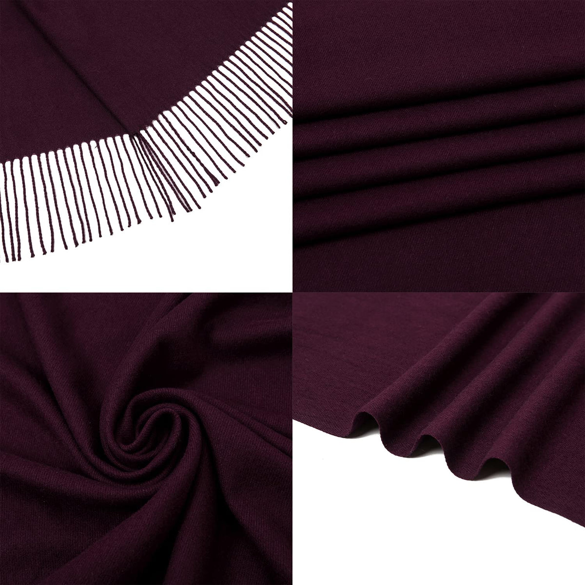 RIIQIICHY Women's Fringe Shawl Wrap Pashmina Scarf for Wedding Evening