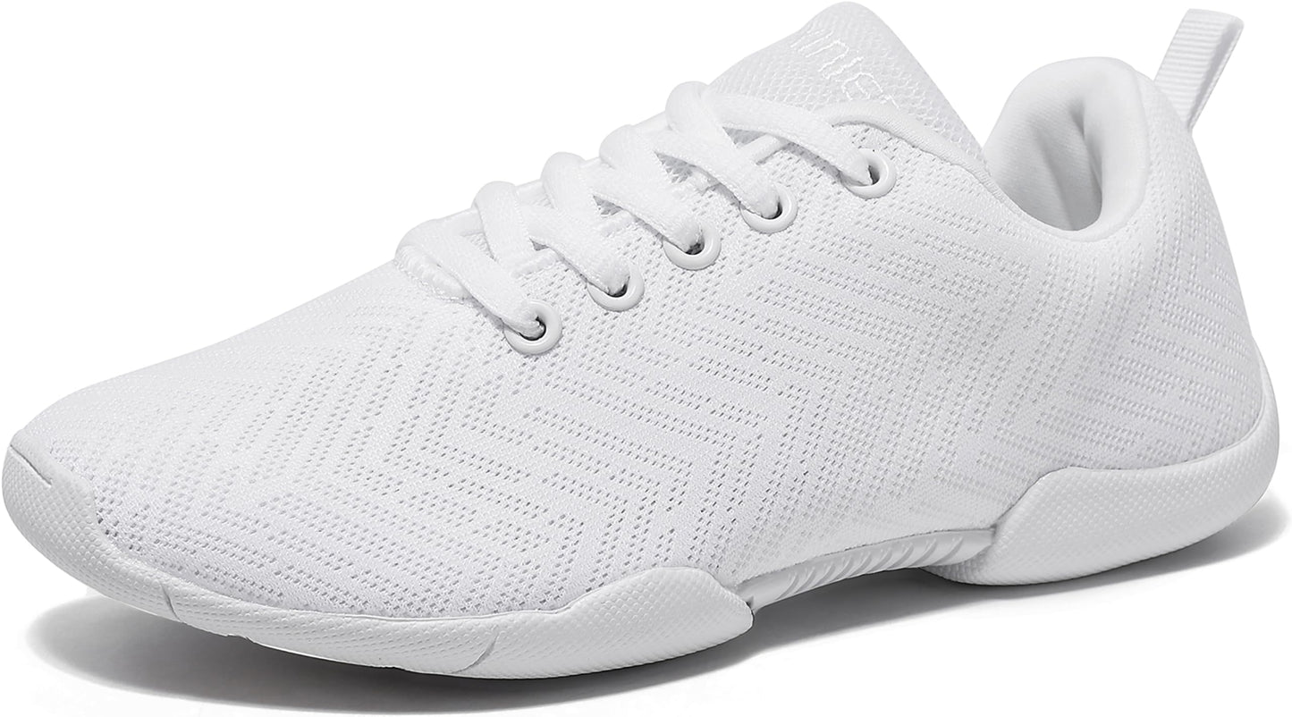 BAXINIER Girls White Cheerleading Shoes