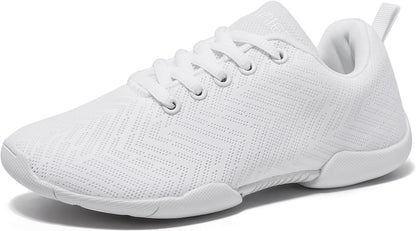 BAXINIER Girls White Cheerleading Shoes