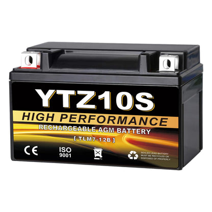 YTX14AH-BS 12V 12Ah Motorcycle Battery, 220CCA Rechargeable Maintenance Free Sealed AGM Battery, Powersport Replacement for ATV, UTV, Scooter