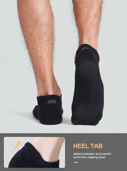 CS CELERSPORT 6 Pairs Ankle Athletic Running Socks Low Cut Sports Tab Socks for Men and Women