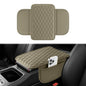 Amiss Car Center Console Cover, Upgraded Leather Car Armrest Cushion with 2 Storage Pockets, Universal Waterproof Cushion Pad, Non-Slip Car Interior Accessories, Fits Most Sedans SUVs Trucks (Black)