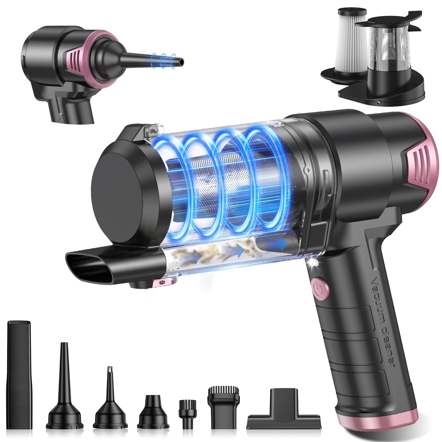 KMM Handheld Car Vacuum Cleaner, Hand Held Vacuum Cleaner and Air Duster