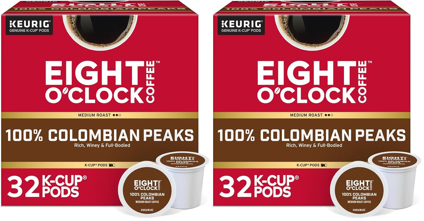 Eight O'Clock Coffee Hazelnut, Single-Serve Keurig K-Cup Pods, Flavored Medium Roast Coffee Pods, 96 Count
