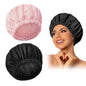Edoneery Shower Caps for Women Reusable Waterproof, Shower Hair Cap
