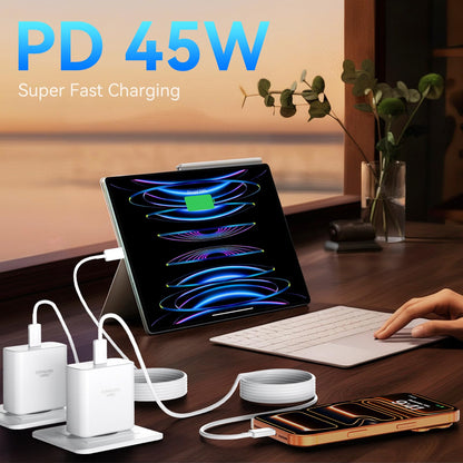 Phone 17 16 Pro Max Charger Fast Charging, 45W Super Fast USB C Charger Block with 10FT Long Charging Cord Cable for 17 16 Pro Max/17 16/16 Plus,15 Pro Max/15 Pro/15, Android Phone-Black