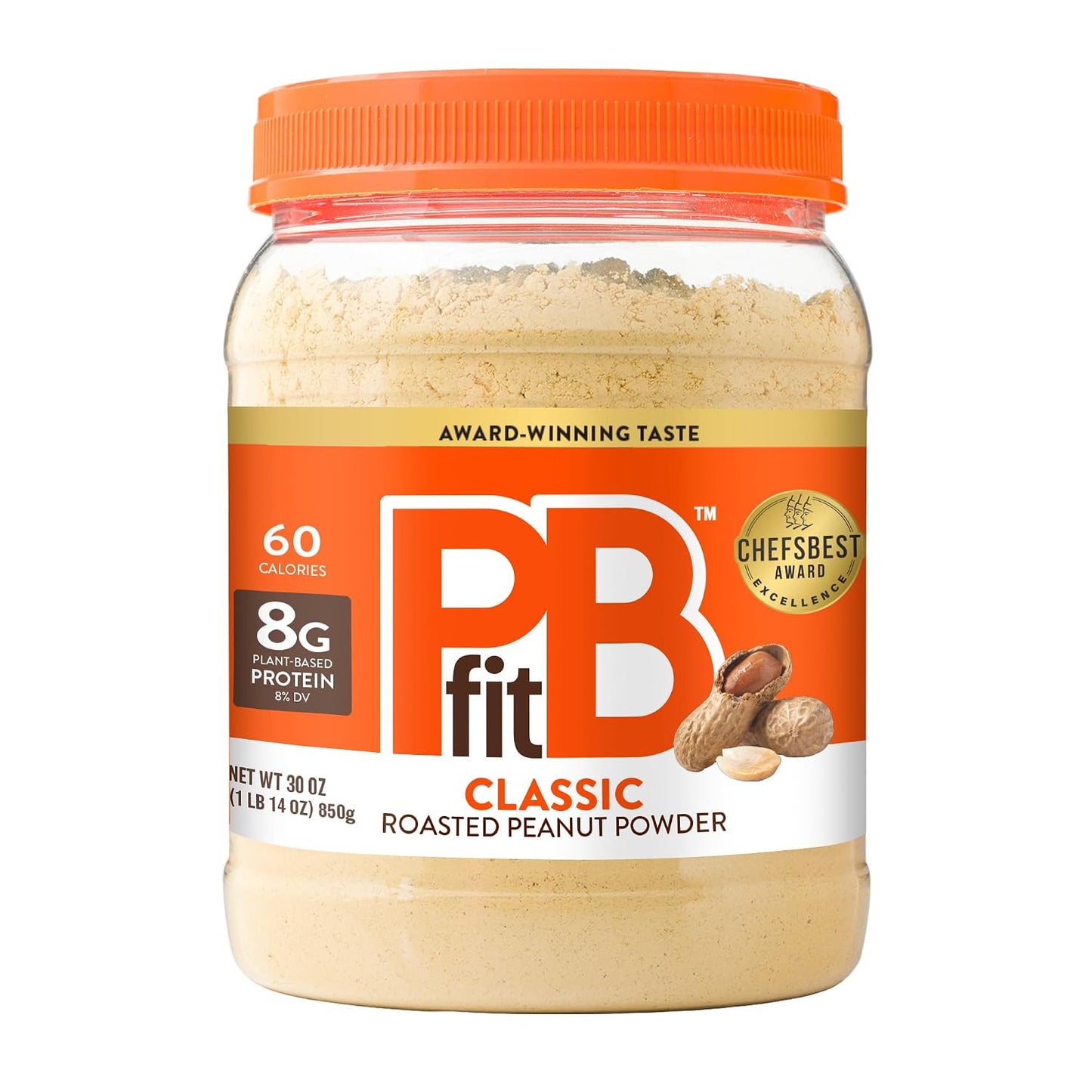 PBfit Classic Peanut Butter Powder 30 Oz, Peanut Spread with 8g Protein