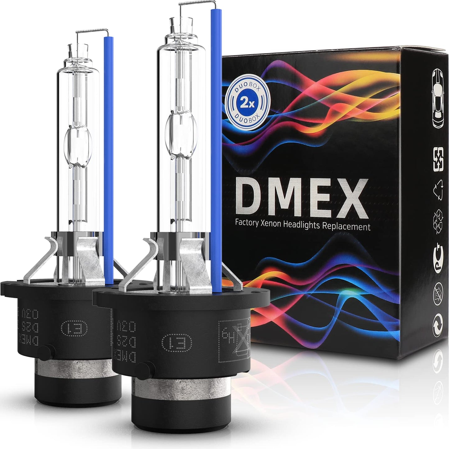 DMEX D3S HID Headlight Bulbs 8000K White Blue Xenon 35W 66340 42403 42302 Replacement - Pack of 2 (Not fit Halogen Headlamp)