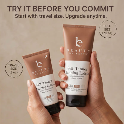 Beauty by Earth Self Tanner - USA Made with Natural & Organic Ingredients