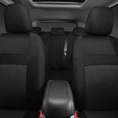 CAR PASS Waterproof Universal Fit Car Floor Mats, Faux Leather Car Carpet Mats, Black Car Mats with Anti-Slip Nibbs Backing & Driver Heel Pad Fit for SUV,Vans,sedans, Trucks,Set of 4pcs(All Black)