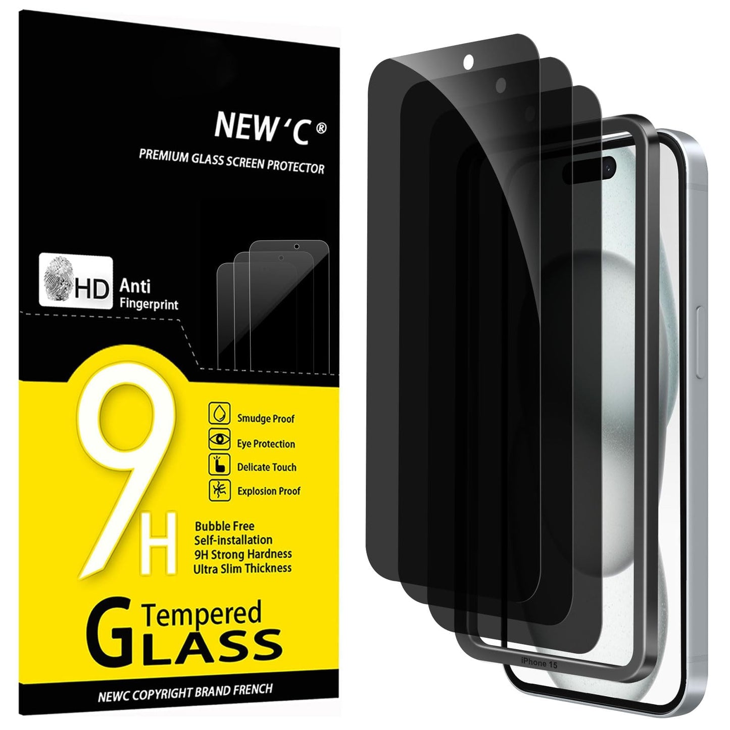 NEW'C for iPhone 17, iPhone 17 Pro, iPhone 16 Pro Screen Protector