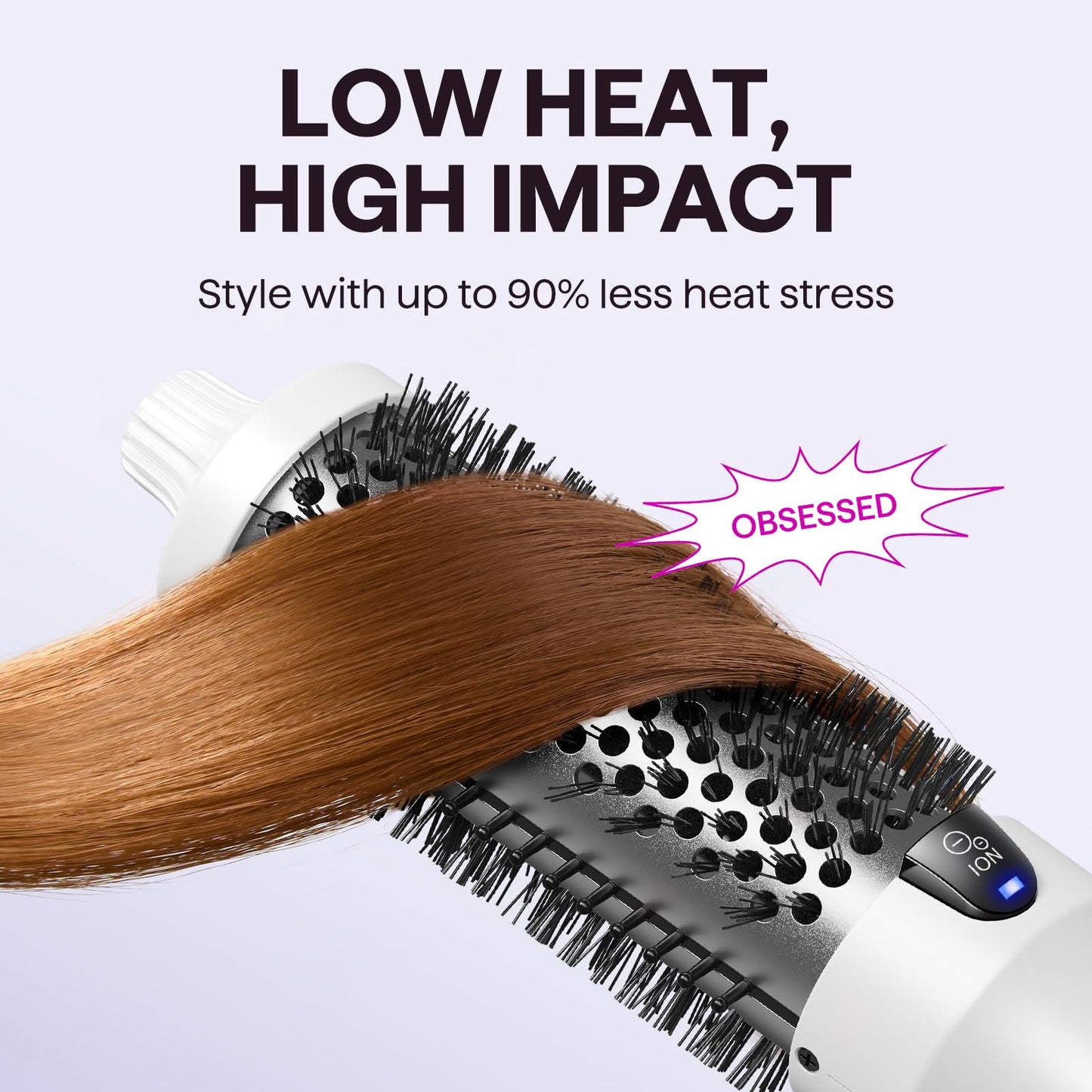 Wavytalk Thermal Brush Blowout Boost 1.5″ Heat Round Brush for Blowout Look