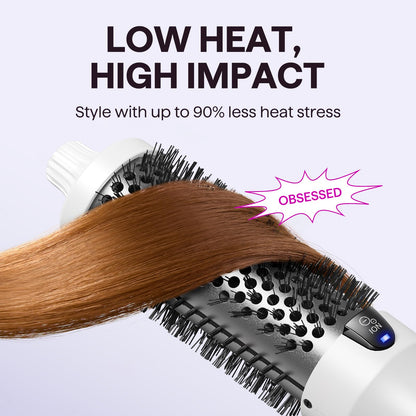 Wavytalk Thermal Brush Blowout Boost 1.5″ Heat Round Brush for Blowout Look