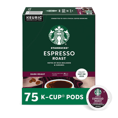 Starbucks K-Cup Coffee Pods, Dark Roast Hot or Iced Coffee, French Roast, 96 Keurig Pods