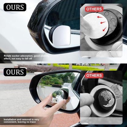 LivTee Blind Spot Car Mirror, HD Glass Frameless Convex Side Mirror Blindspot, Wide Angle Rear View Mirrors for SUVs, Trucks and RVs - Car Accessories
