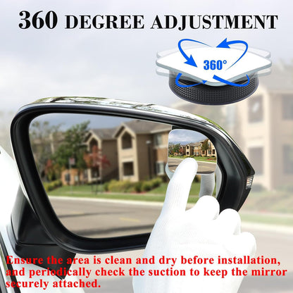 LivTee Blind Spot Car Mirror, HD Glass Frameless Convex Side Mirror Blindspot, Wide Angle Rear View Mirrors for SUVs, Trucks and RVs - Car Accessories