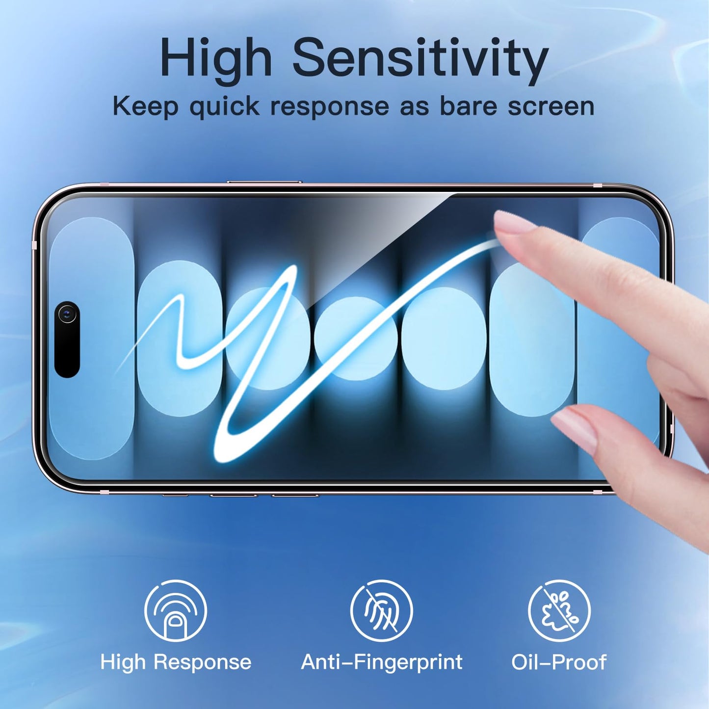 JETech Privacy Screen Protector for iPhone 17 Pro Max, 2-Pack