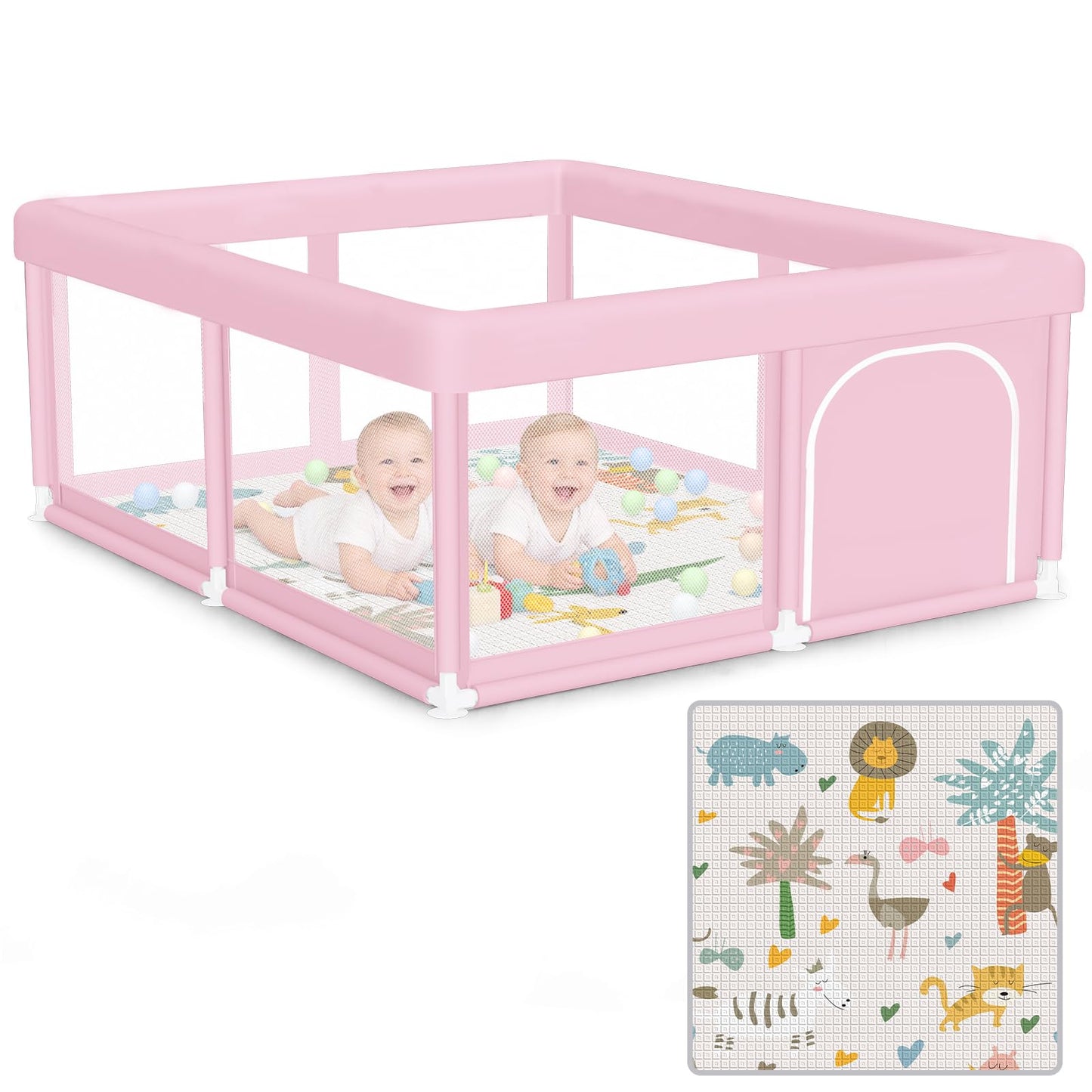 Hiaksedt Baby Playpen 50x50 Inch, Play Pens for Babies and Toddlers