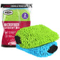 AIDEA Car Wash Mitt Microfiber, 4PK,Car Wash Brush, Green 8''X12''