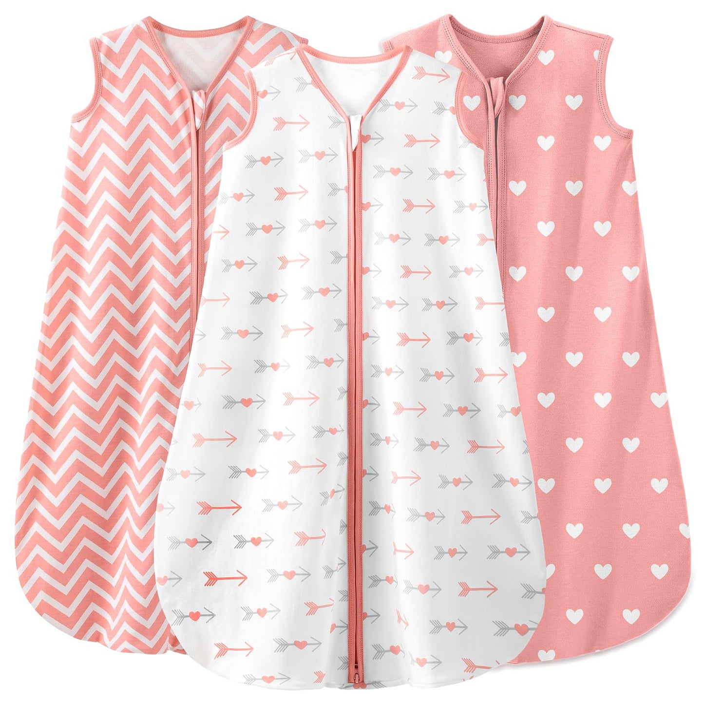 Yoofoss Baby Sleep Sack 0-6 Month 0.5TOG 100% Organic Cotton 2-Way Zipper