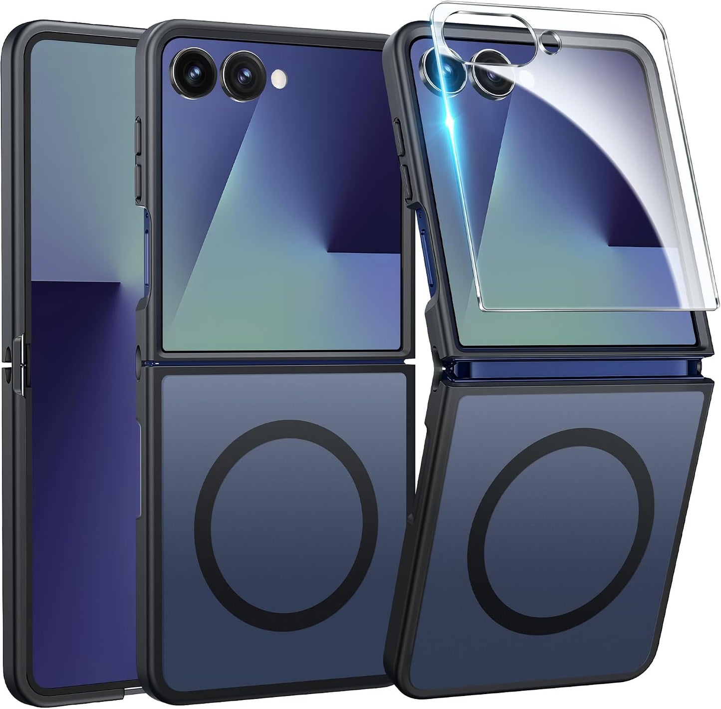 FNTCASE for iPhone 17 Pro Case Clear Magnetic with Screen Protector