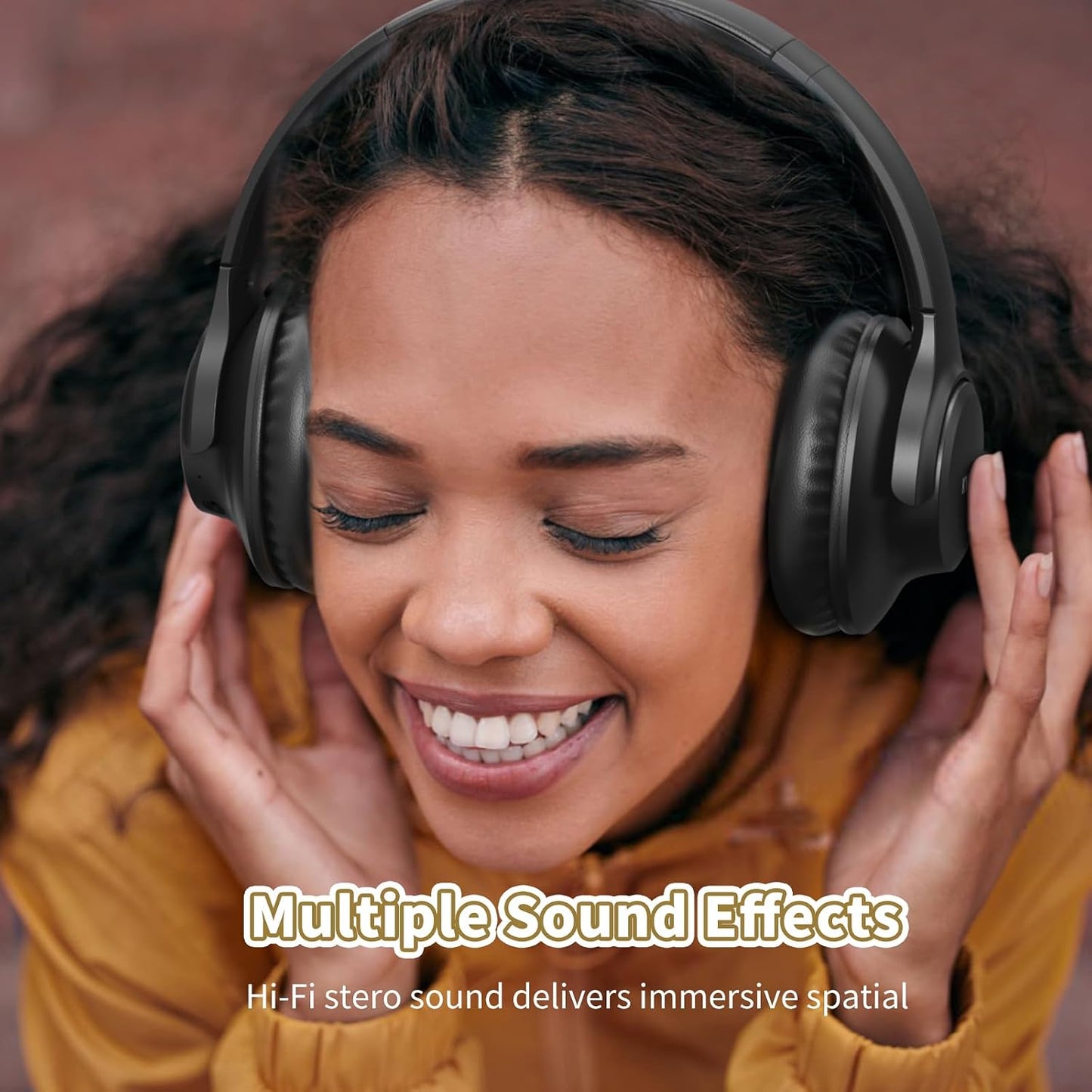 KVIDIO Bluetooth Headphones Wireless Over Ear Headsets 65H Playtime