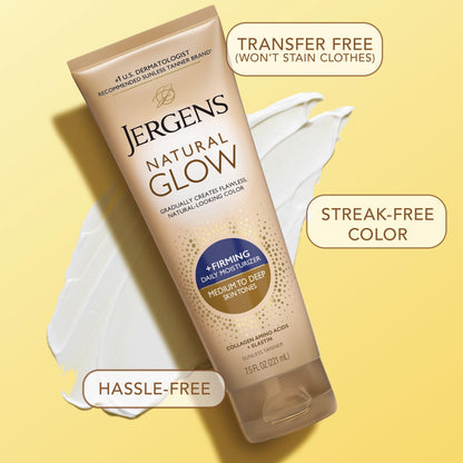Jergens Natural Glow + Firming Daily Moisturizer Medium to Tan Skin Tones 7.5oz