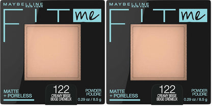 Maybelline Fit Me Matte + Poreless Pressed Face Powder Makeup & Setting Powder, Buff Beige, 1 Count