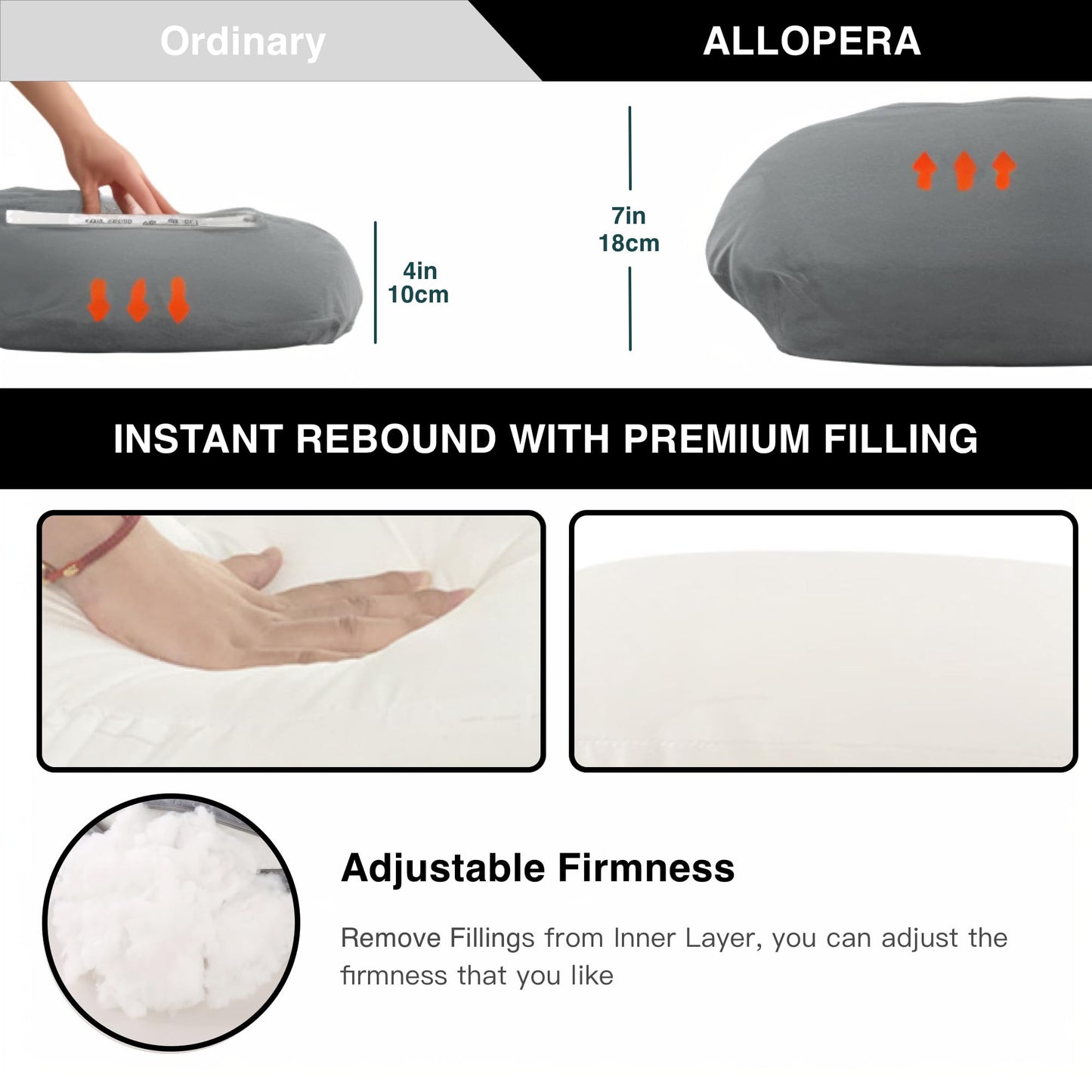 ALLOPERA Pregnancy Pillow, Full Body Maternity Pillow 57 inch, with Removable Washable Cover - Sleep Support for Legs, Back, Neck, Shoulder, HIPS, Belly, Velvet Cover-Grey-Dark Blue
