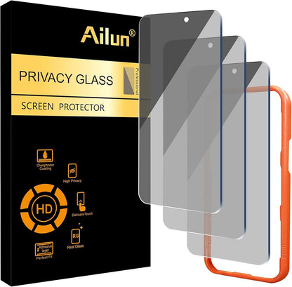 Ailun 3 Pack Privacy Screen Protector for iPhone 16 Pro Max, Tempered Glass