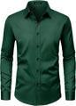 Men’s Wrinkle Free Dress Shirts Regular Fit Long Sleeve Non Iron Business Casual Wedding Stretch Button Down Shirt