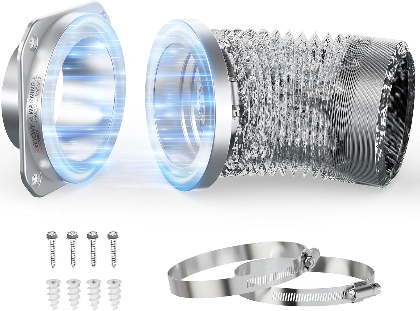 Magnetic Dryer Vent Coupling DV180 Magnetic Dryer Vent Connector Kit 4 Inch