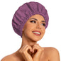 Edoneery Shower Caps for Women Reusable Waterproof, Shower Hair Cap