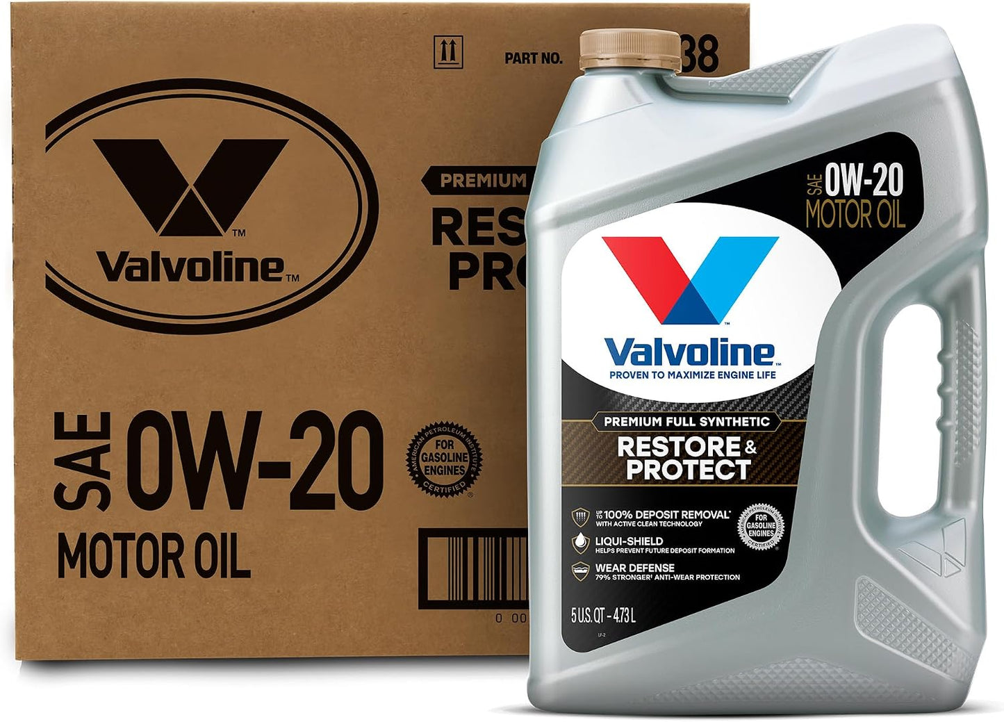 Valvoline Advanced Full Synthetic SAE 0W-20 Motor Oil 5 QT