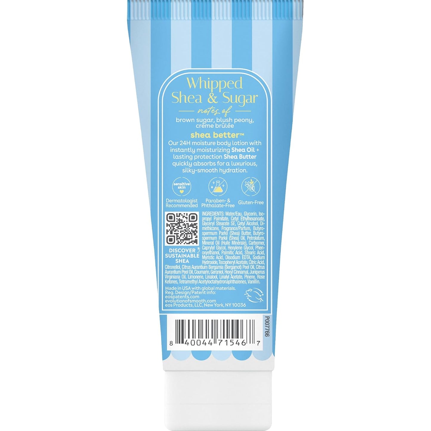 eos 24H Moisture Travel Body Lotion- Vanilla Cashmere, 2.5 fl oz