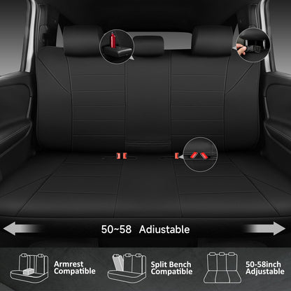CAR PASS Waterproof Car Seat Covers Front Seats Only with 5mm Composite EVA, Neoprene Car Seat Cover with Separate Headrest Cover, Quick Setup Universal Fit for Car SUV Trucks,Airbag Compatible（Gray