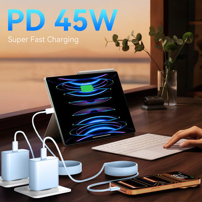 Phone 17 16 Pro Max Charger Fast Charging, 45W Super Fast USB C Charger Block with 10FT Long Charging Cord Cable for 17 16 Pro Max/17 16/16 Plus,15 Pro Max/15 Pro/15, Android Phone-Black