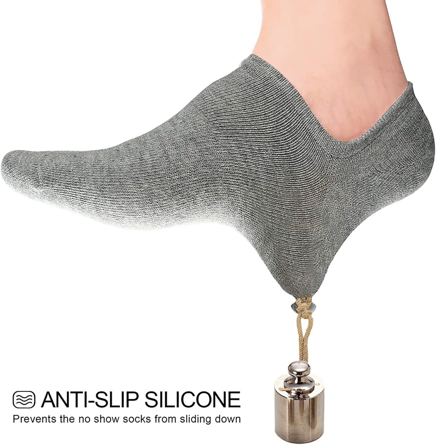 wernies No Show Socks Women Low Cut Ankle Socks Non Slip 4/8 Pairs